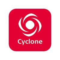Cyclone app icon: red square with white swirling logo